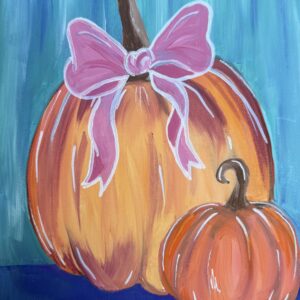 Bow Pumpkin paint and sip