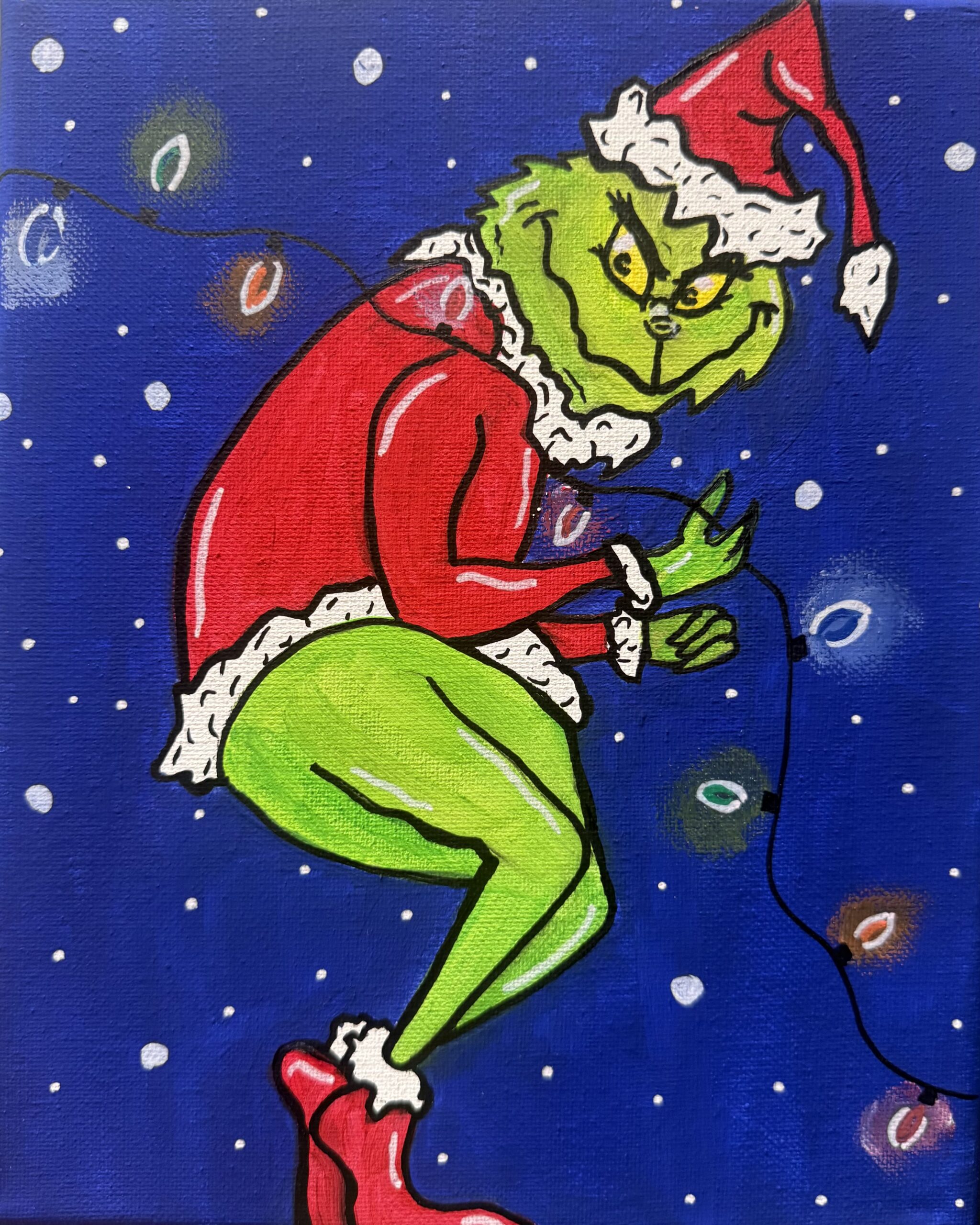 Sneaky, Grinch paint and sip