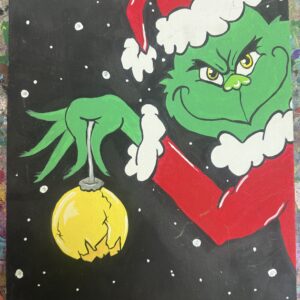 Grinch paint and sip