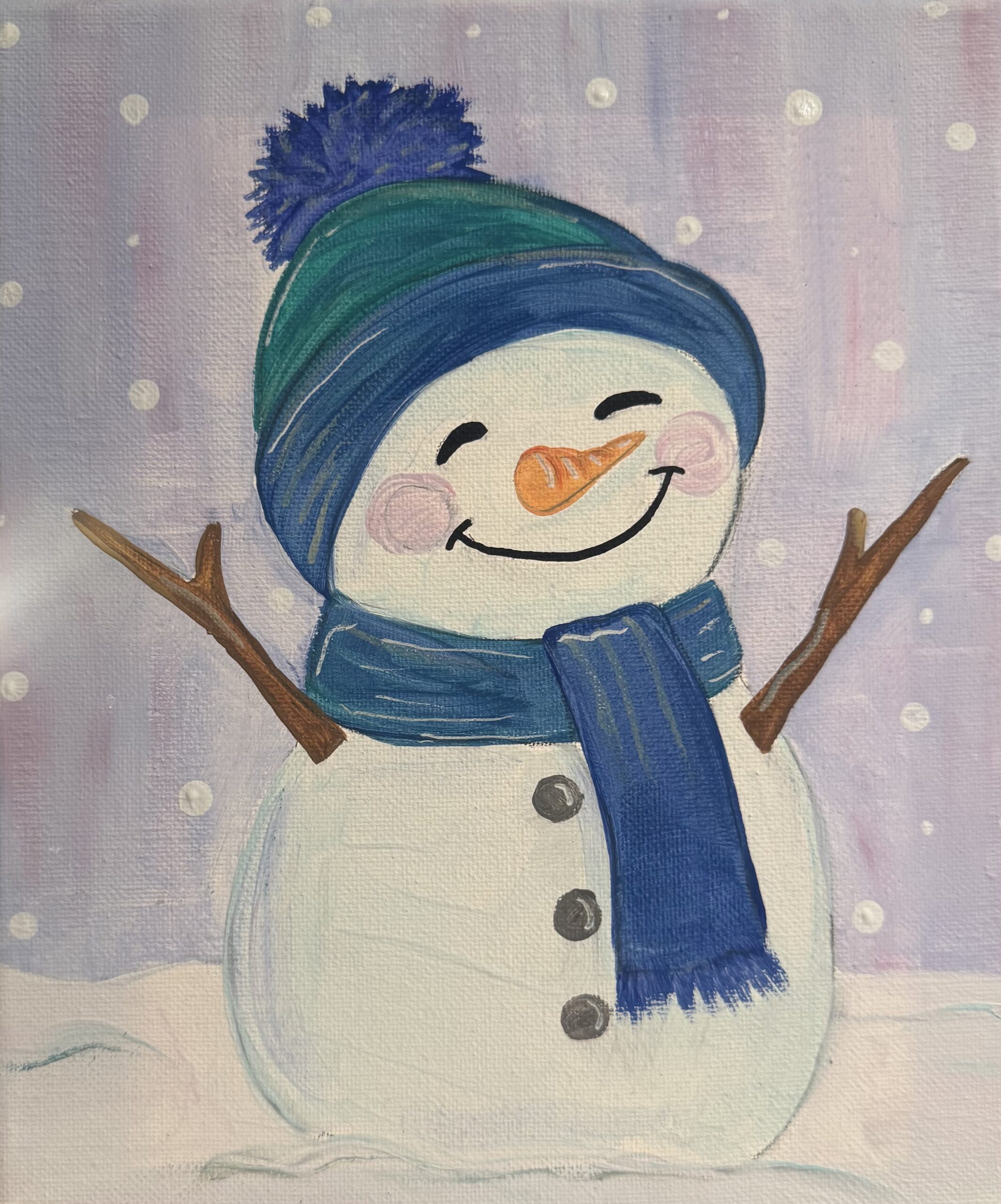Cute, Snowman paint and sip